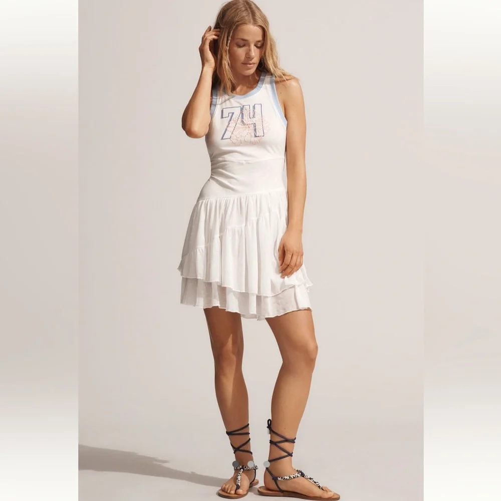 Anthropologie |‎ DAILY PRACTICE VARSITY SLEEVELESS MIDI TANK DRESS